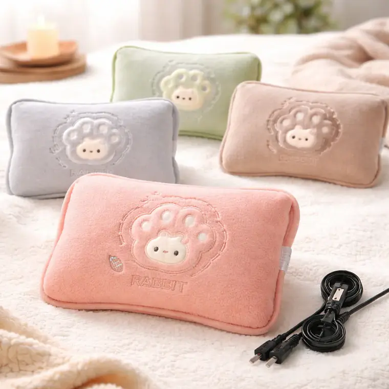 Guatero Eléctrico De Felpa 18x25 Cm Diseño Animalitos 6