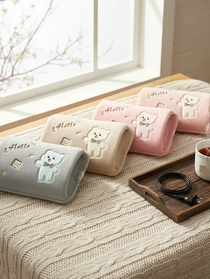 Guatero Eléctrico Calienta Manos De Felpa Diseño Oso 18x25cm