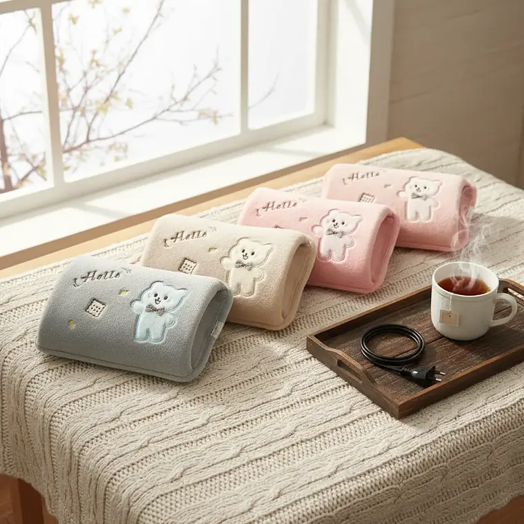 Guatero Eléctrico Calienta Manos De Felpa Diseño Oso 18x25cm 1