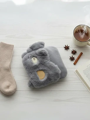 Guatero de peluche kawaii con bolsillo para calentar manos