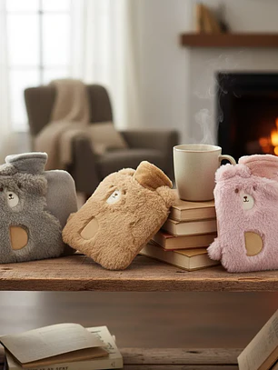 Guatero de peluche kawaii con bolsillo para calentar manos