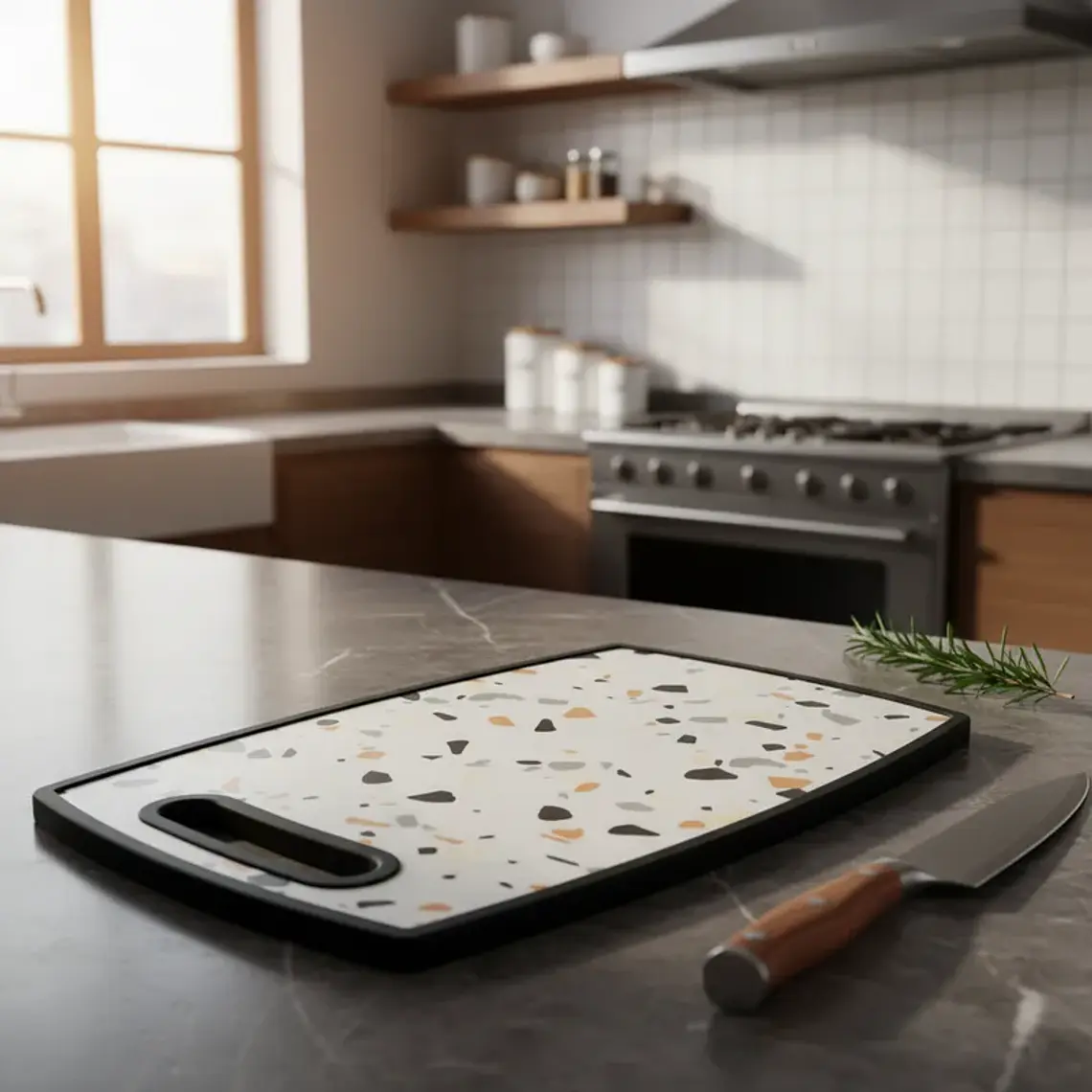 Tabla de Picar Cocina Diseño Geométrico 37x23cm 3