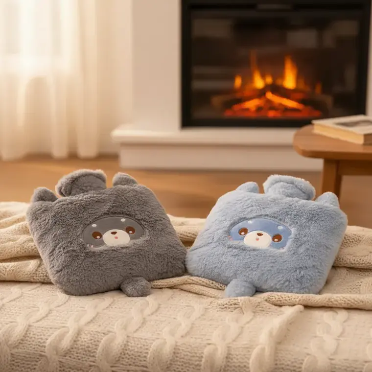 Guatero De Mano Peluche Kawaii Animalitos Bolsa Agua Caliente 2