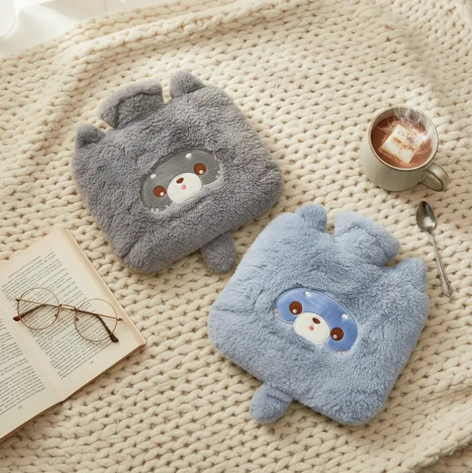 Guatero De Mano Peluche Kawaii Animalitos Bolsa Agua Caliente 3