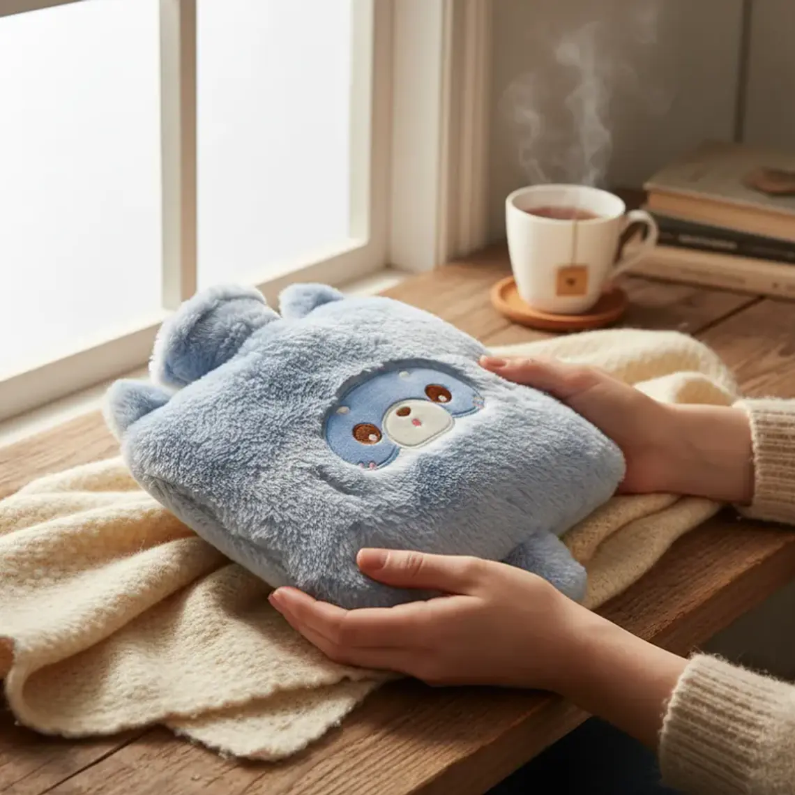 Guatero De Mano Peluche Kawaii Animalitos Bolsa Agua Caliente 7