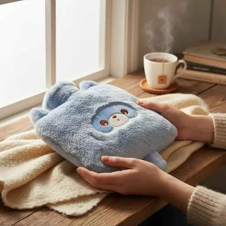 Guatero De Mano Peluche Kawaii Animalitos Bolsa Agua Caliente 7