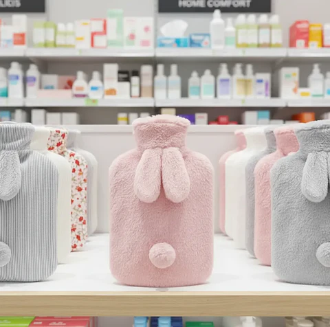 Guatero 2 Litros Con Funda De Peluche Diseño Conejo Kawaii