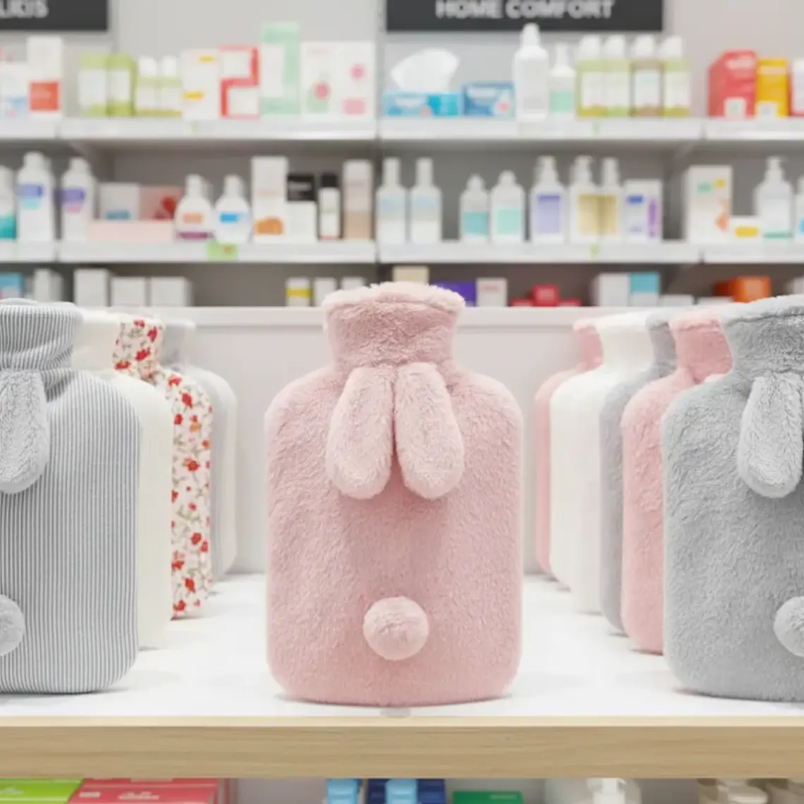 Guatero 2 Litros Con Funda De Peluche Diseño Conejo Kawaii 1