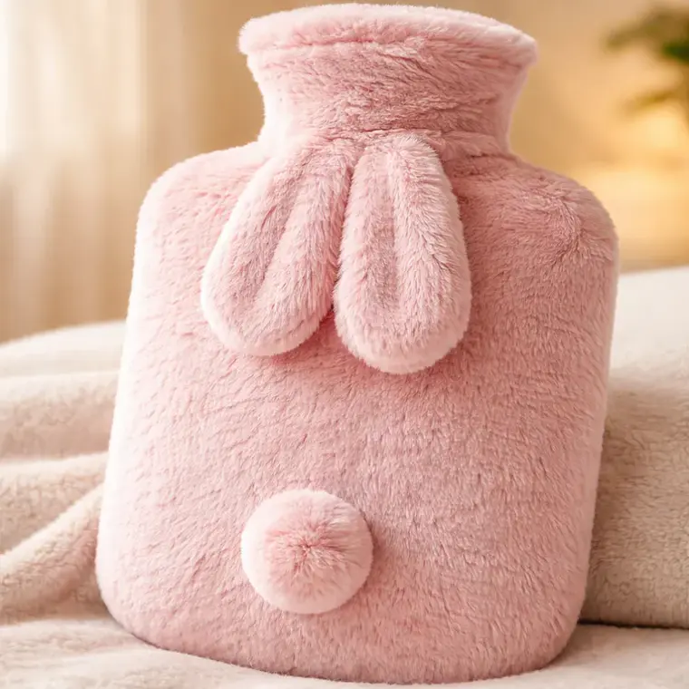 Guatero 2 Litros Con Funda De Peluche Diseño Conejo Kawaii 5