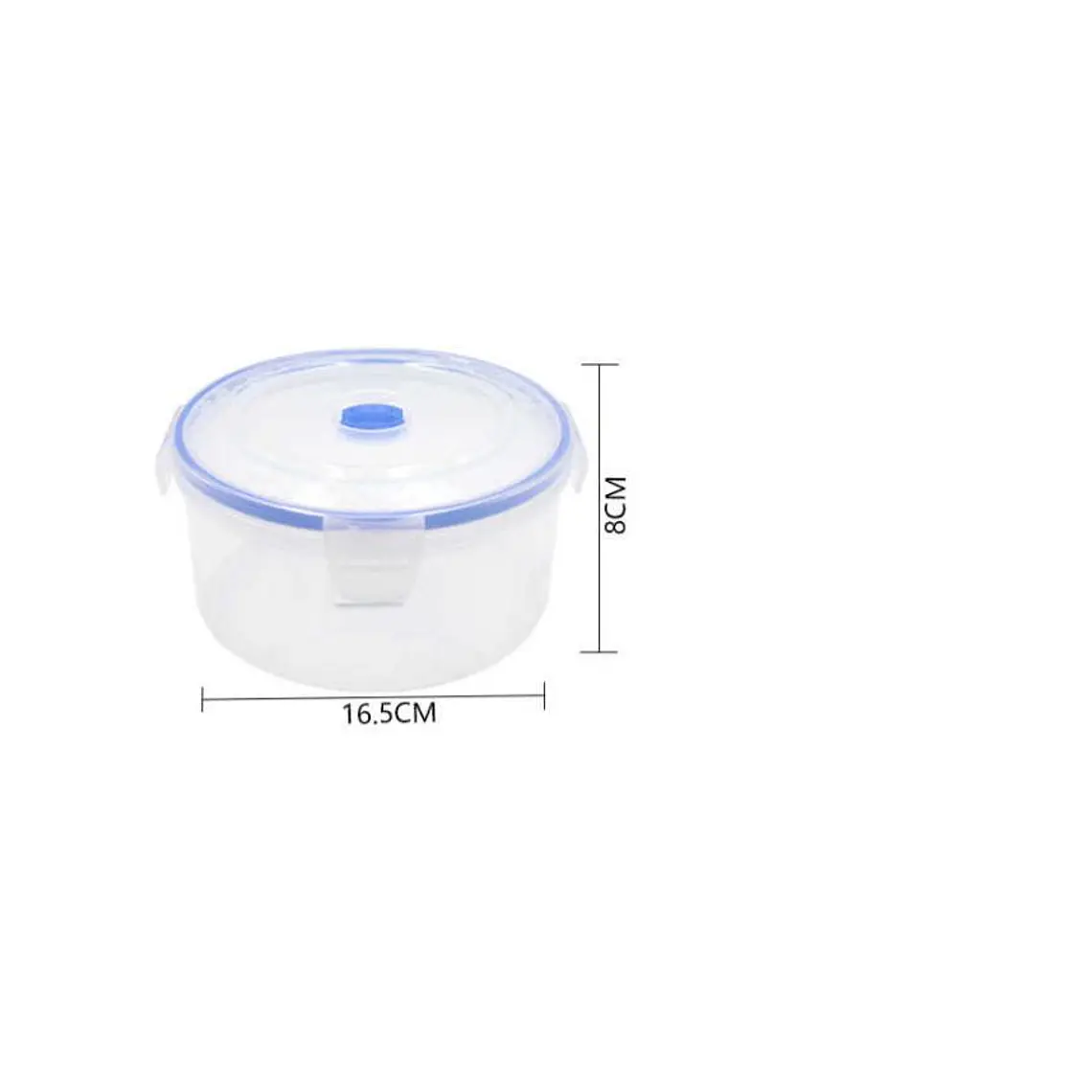 Pote Contenedor Hermético Redondo Plástico 16.5x8cm Cocina 3