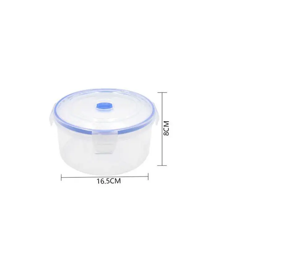 Pote Contenedor Hermético Redondo Plástico 16.5x8cm Cocina 3