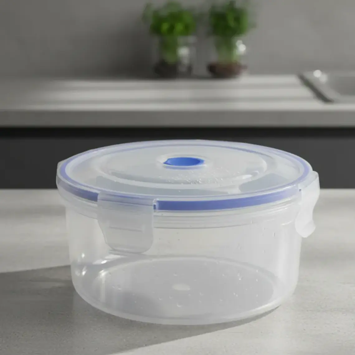 Pote Contenedor Hermético Redondo Plástico 16.5x8cm Cocina 4