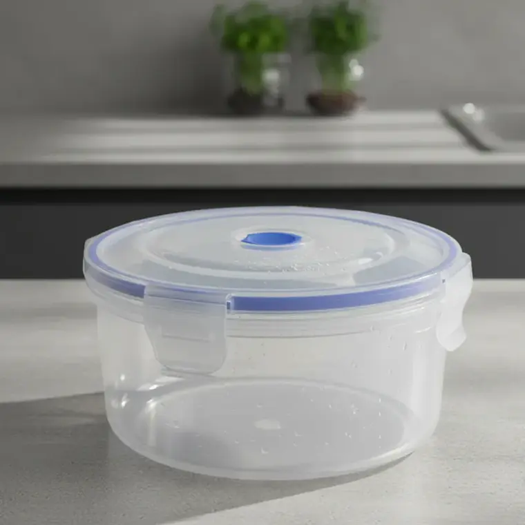 Pote Contenedor Hermético Redondo Plástico 16.5x8cm Cocina 4