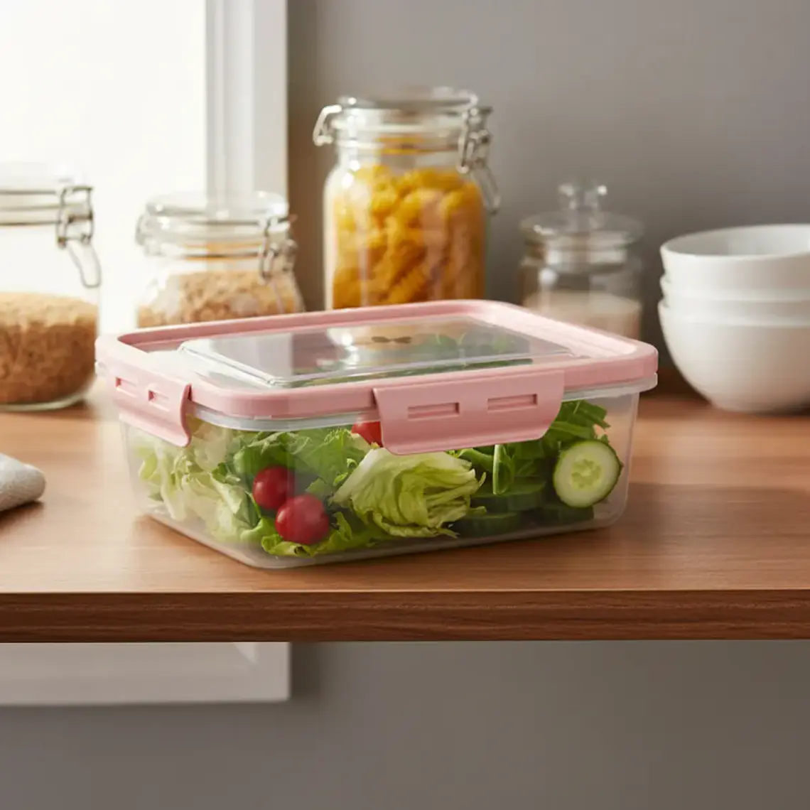 Contenedor Hermético Táper Plástico Alimentos 21.5x15.5x8cm 2