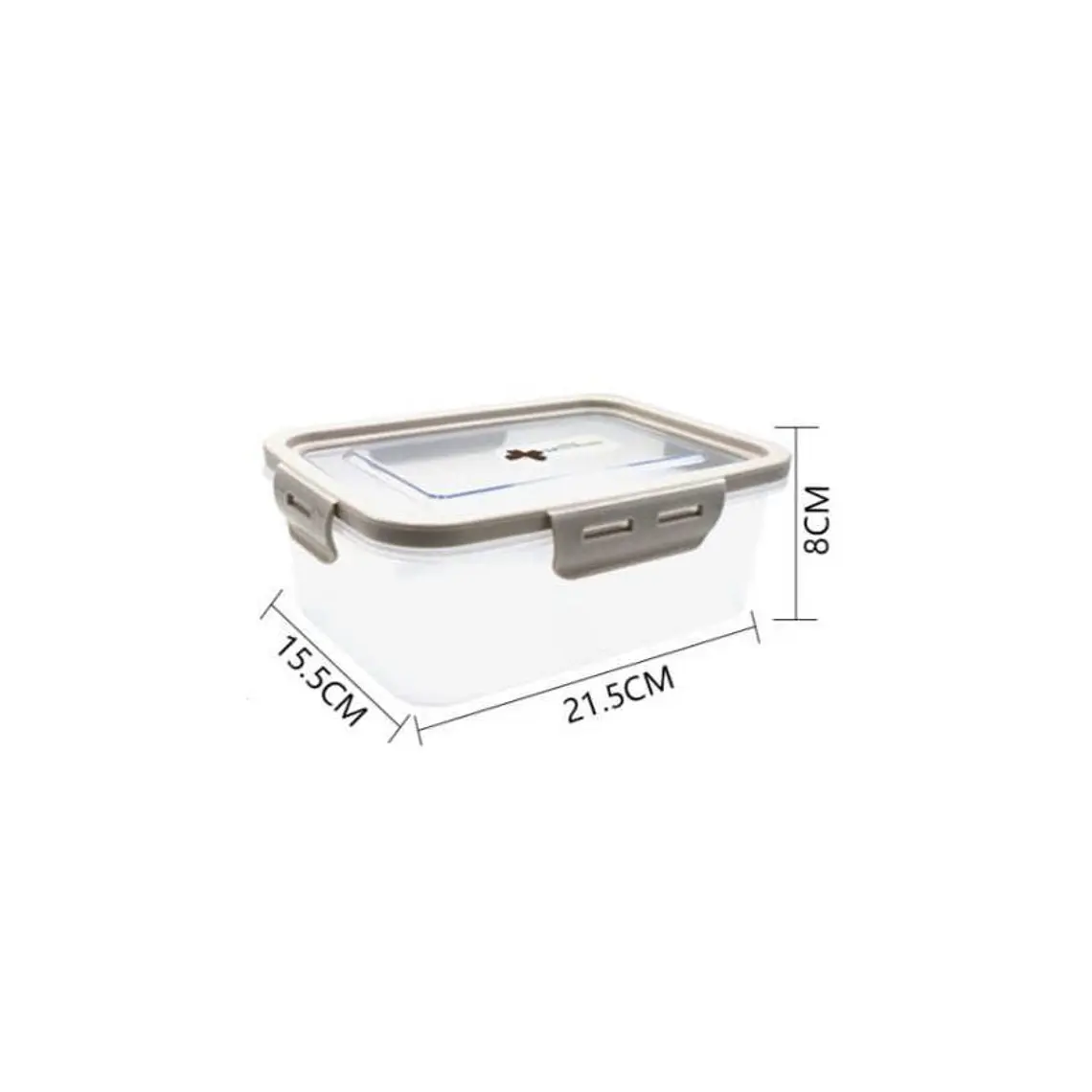 Contenedor Hermético Táper Plástico Alimentos 21.5x15.5x8cm 3