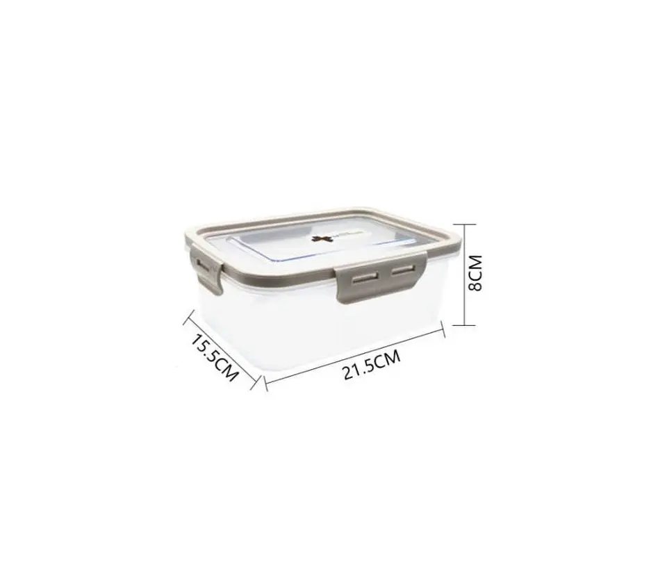 Contenedor Hermético Táper Plástico Alimentos 21.5x15.5x8cm 3
