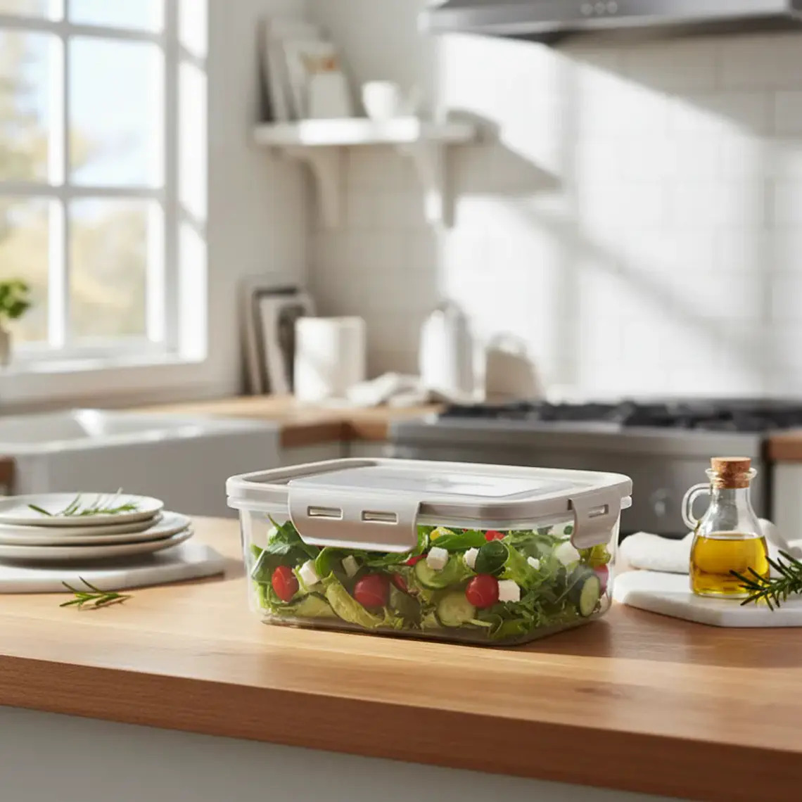 Contenedor Hermético Táper Plástico Alimentos 21.5x15.5x8cm 5