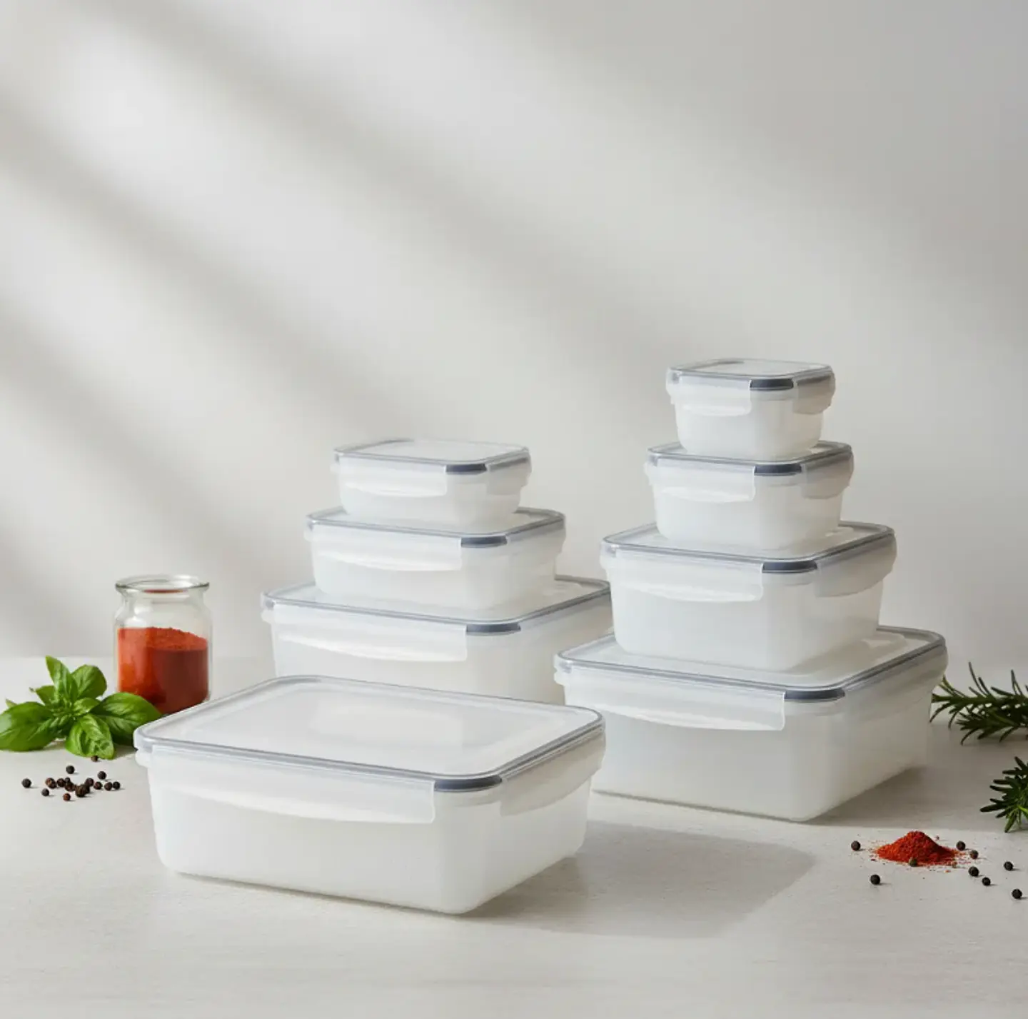 Set 6 Contenedores Herméticos De Plástico Para Alimentos Cocina 4