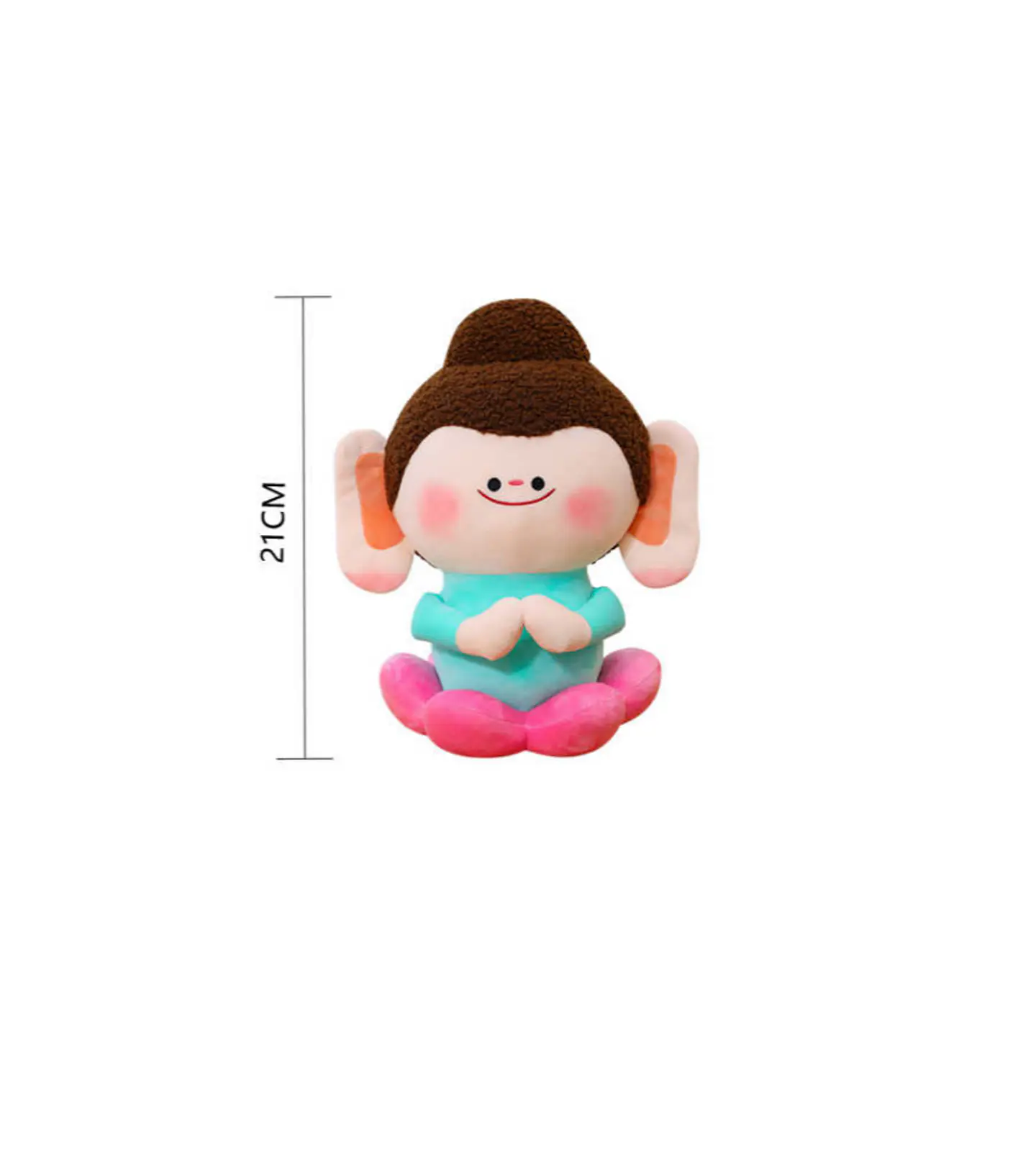 Peluche Mono Kawaii Meditando Juguete Suave Para Niños 21cm 6