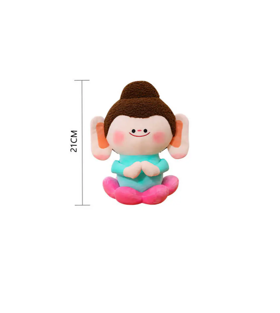 Peluche Mono Kawaii Meditando Juguete Suave Para Niños 21cm 6