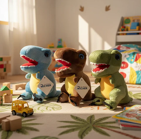 Peluche Dinosaurio T-rex Tiranosaurio Rex Juguete 25cm Suave