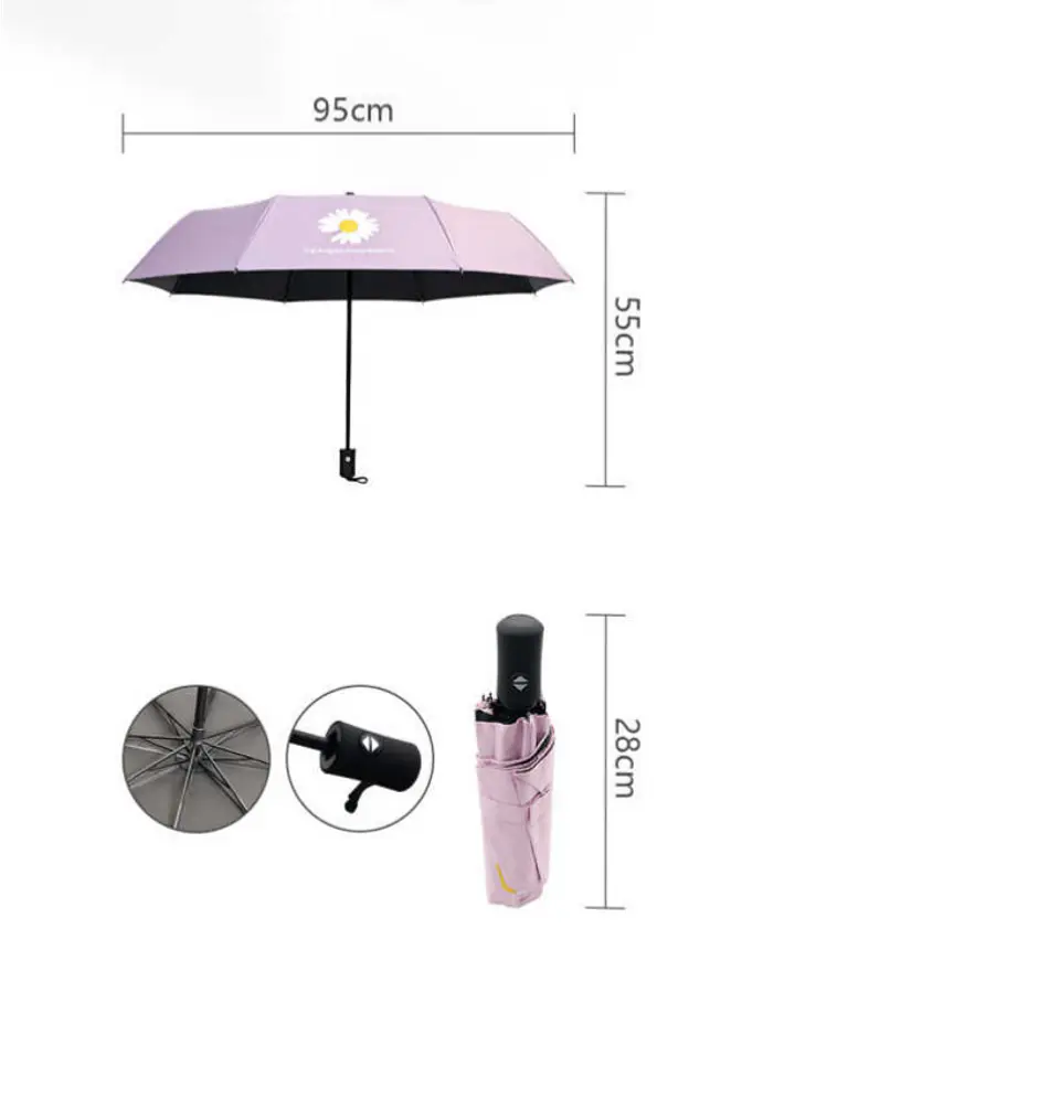 Paraguas Plegable Automático 55cm Colores Aleatorios 3