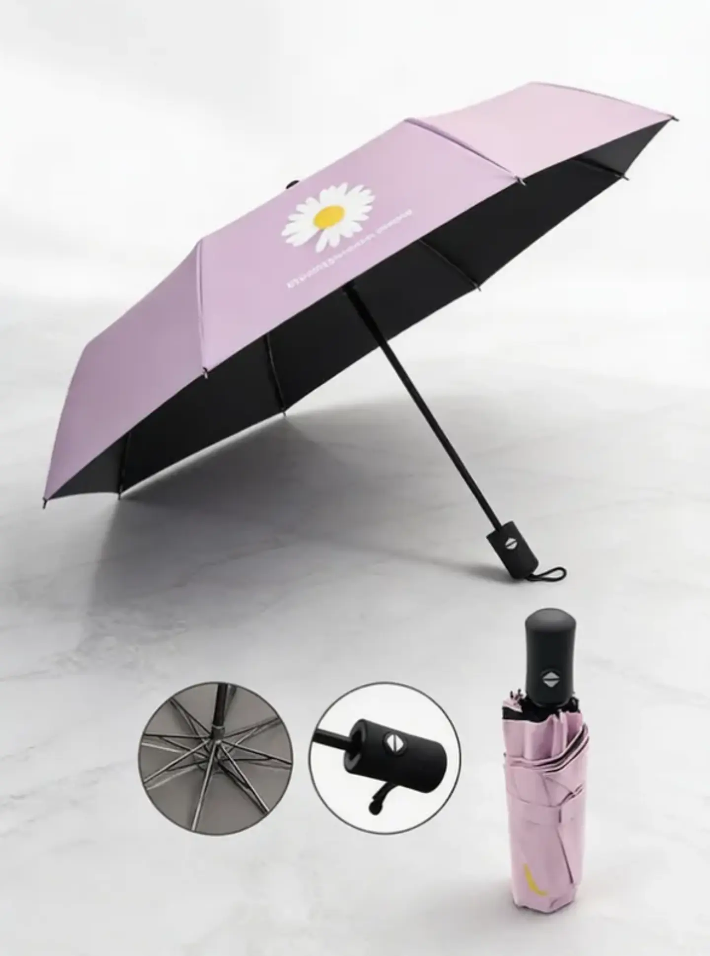 Paraguas Plegable Automático 55cm Colores Aleatorios 1