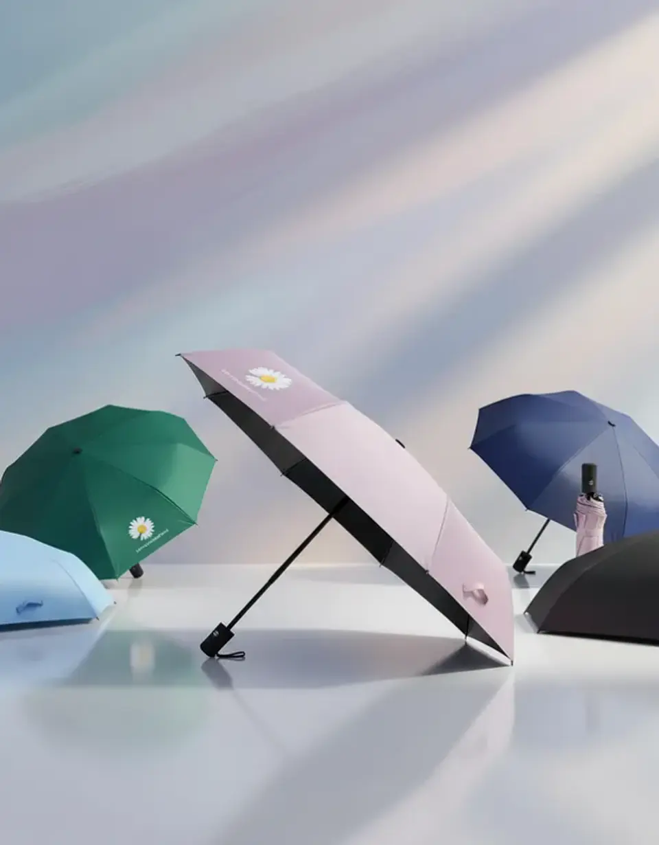 Paraguas Plegable Automático 55cm Colores Aleatorios 4