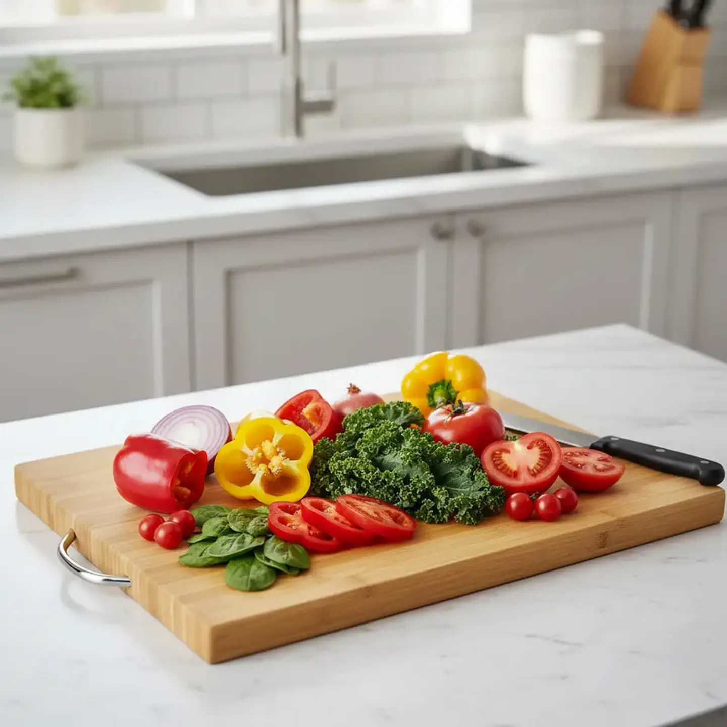 Tabla de Cortar 36x26cm con Manilla para Cocina 3