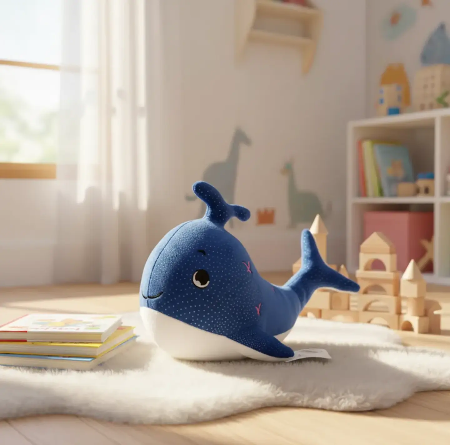 Peluche Narval Ballena Kawaii Juguete Suave Para Niños 25cm 2