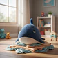 Peluche Narval Ballena Kawaii Juguete Suave Para Niños 25cm - Miniatura 5