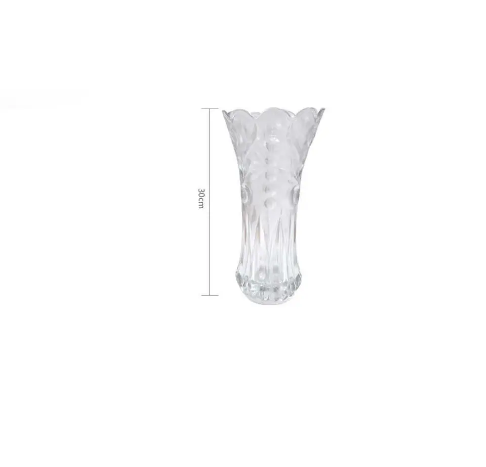 Florero De Vidrio Tallado Decorativo 30 Cm Para Centro De Mesa 5