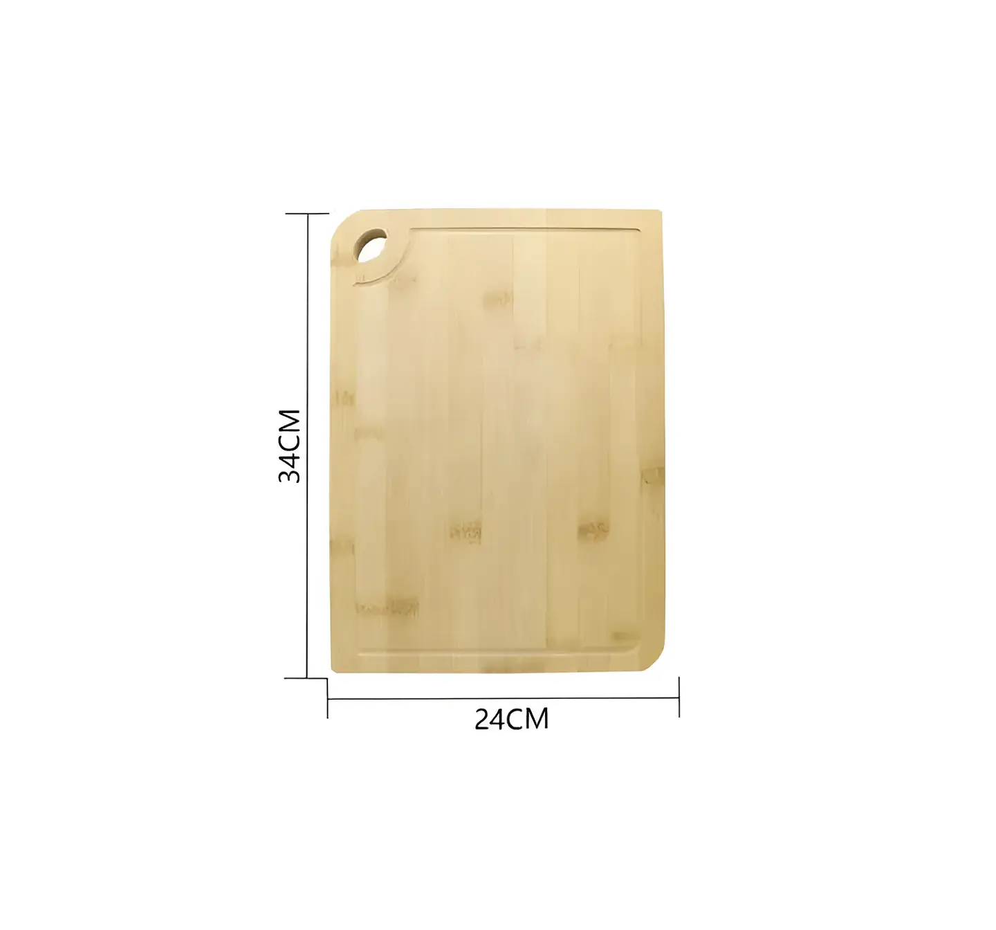 Tabla de Cortar Rectangular 34x24cm con Ranura y Agujero 6