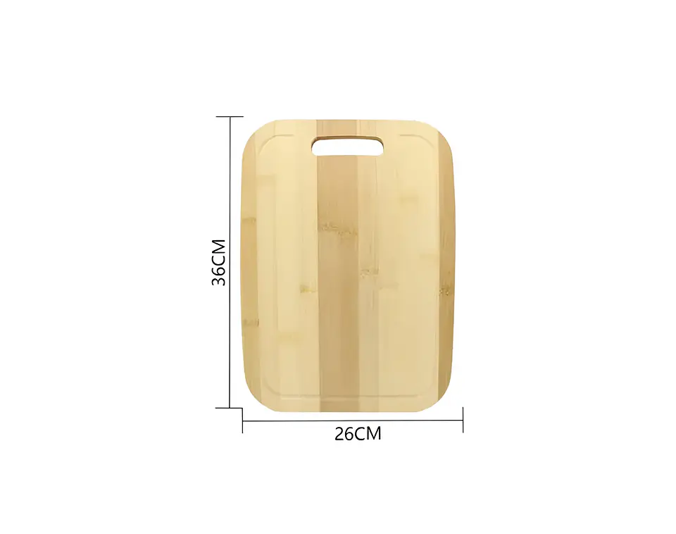 Tabla de Cortar Rectangular borde redondeado 36x26 cm con Canaleta y Asa 6