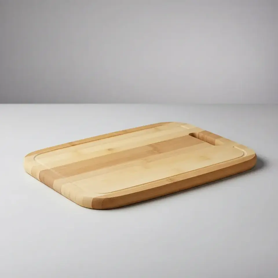 Tabla de Cortar rectangular borde redondo 34x24 cm con Asa 1