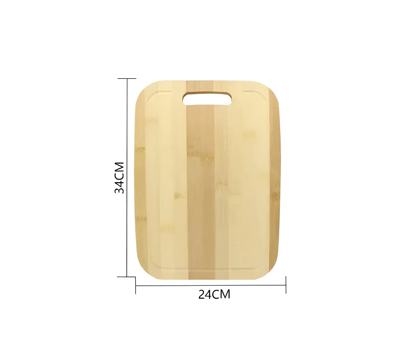 Tabla de Cortar rectangular borde redondo 34x24 cm con Asa 7