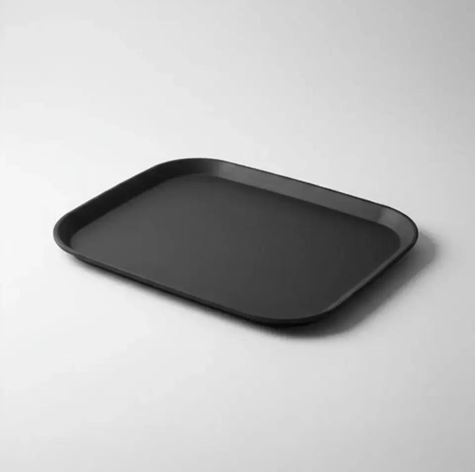 Bandeja Garzón Antideslizante Rectangular 46.5x36cm Negra 1
