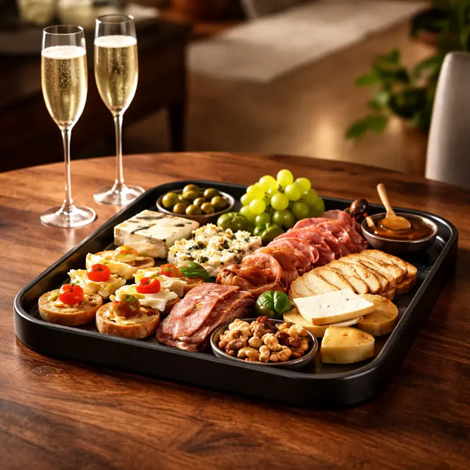 Bandeja Garzón Antideslizante Rectangular 46.5x36cm Negra 4