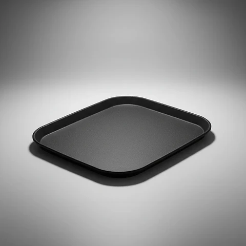 Bandeja Plástica Antideslizante 41x37 cm Negra