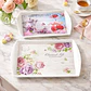 Bandeja Plástica Rectangular 45cm Diseño Floral Varios - Miniatura 4