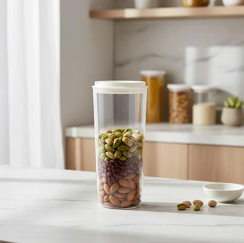 Frasco Contenedor Hermético Alto 1500ml Para Alimentos Cocina