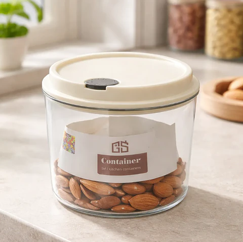 Frasco Contenedor Hermético Redondo Para Alimentos 550ml