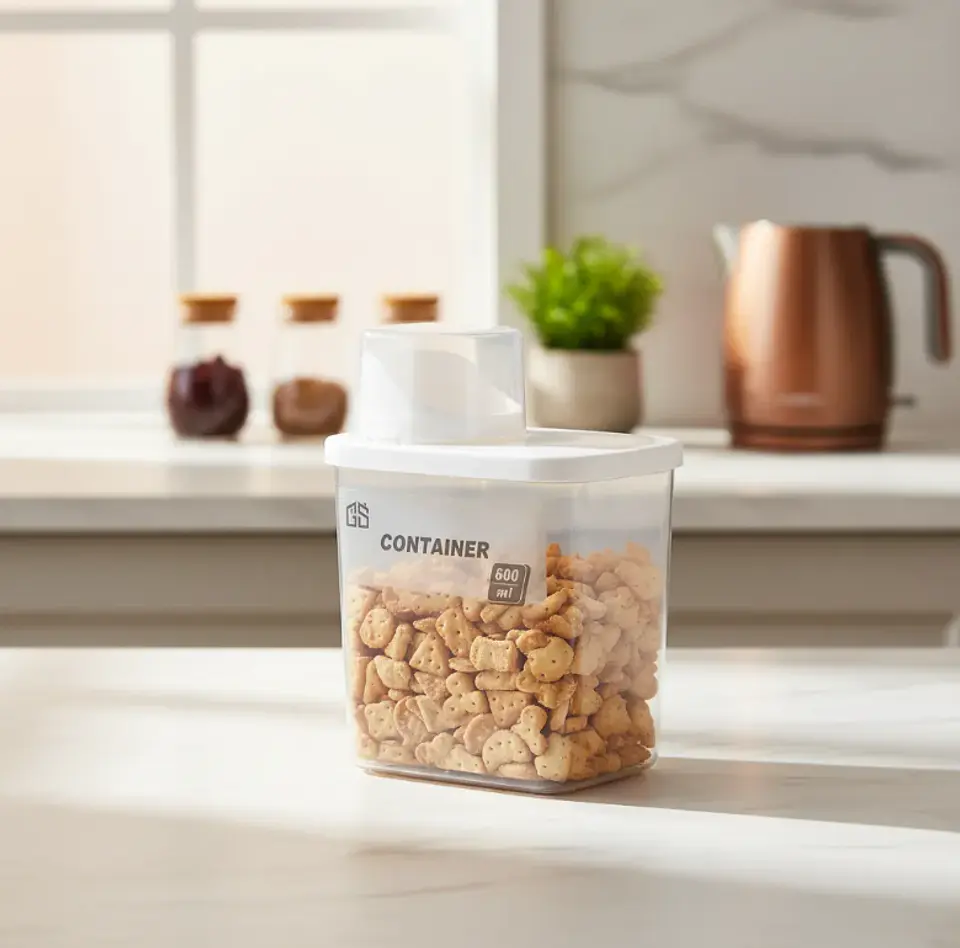Envase Hermético Plástico 600ml Con Tapa Dosificadora 2