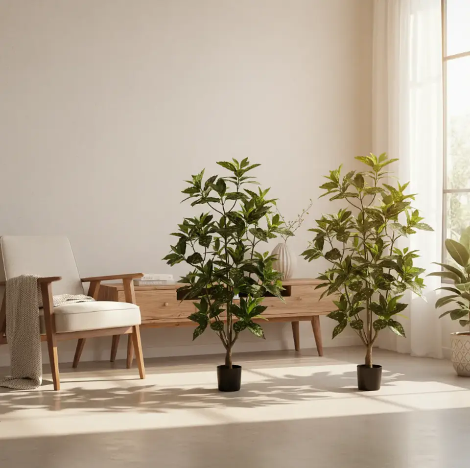 Planta Artificial Decorativa 1.5m Con Macetero 4