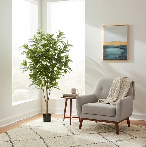 Planta Artificial Decorativa 1.5m Con Macetero
