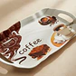 Bandeja Melamina 40cm con Asas Diseño Café y Flores - Miniatura 2