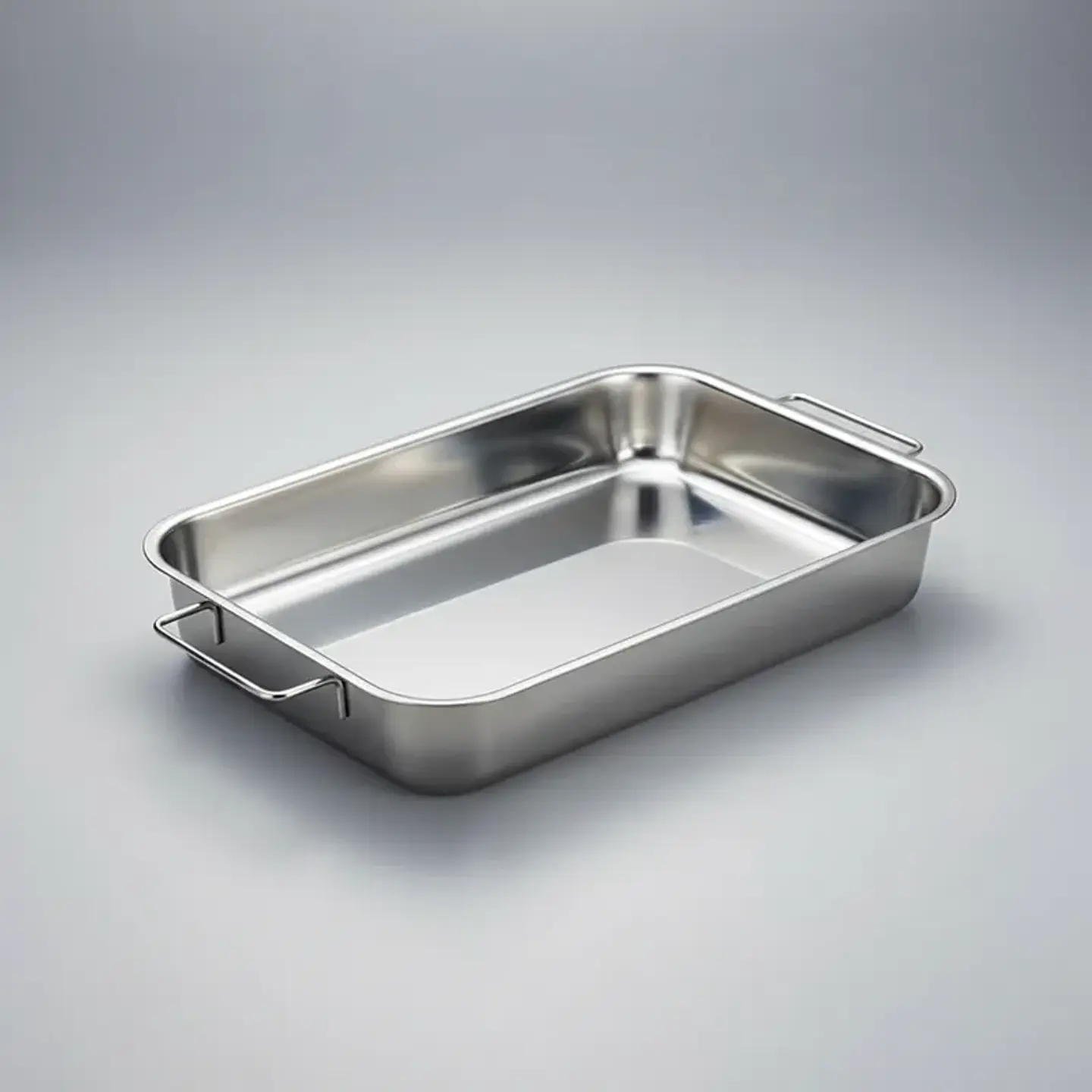 Fuente Bandeja Asadera Rectangular de Acero Inoxidable para Horno 2