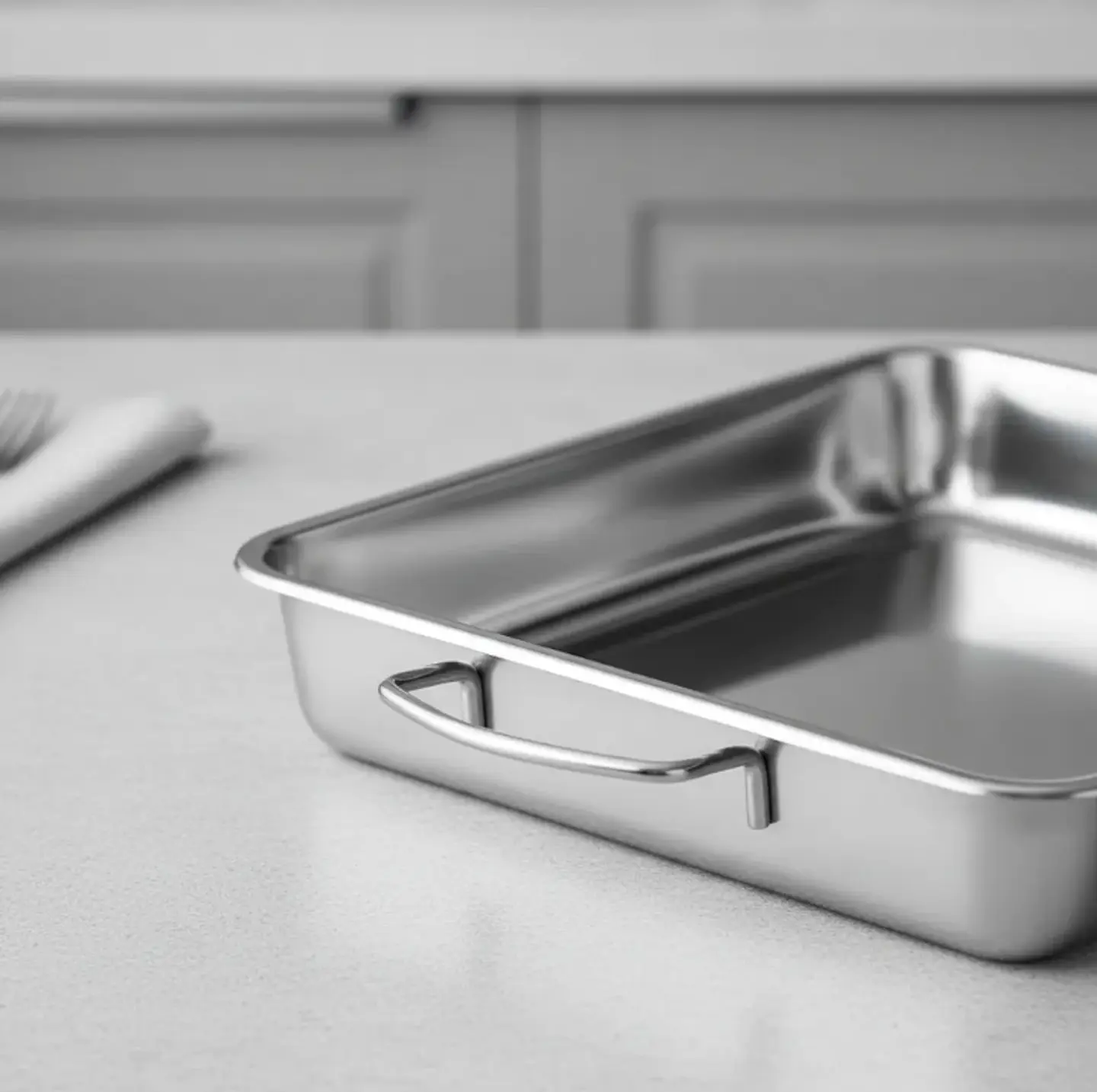 Bandeja Asadera Acero Inoxidable 50x35cm Para Horno Con Asas 3
