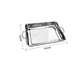 Bandeja Asadera Acero Inoxidable 50x35cm Para Horno Con Asas - Miniatura 5