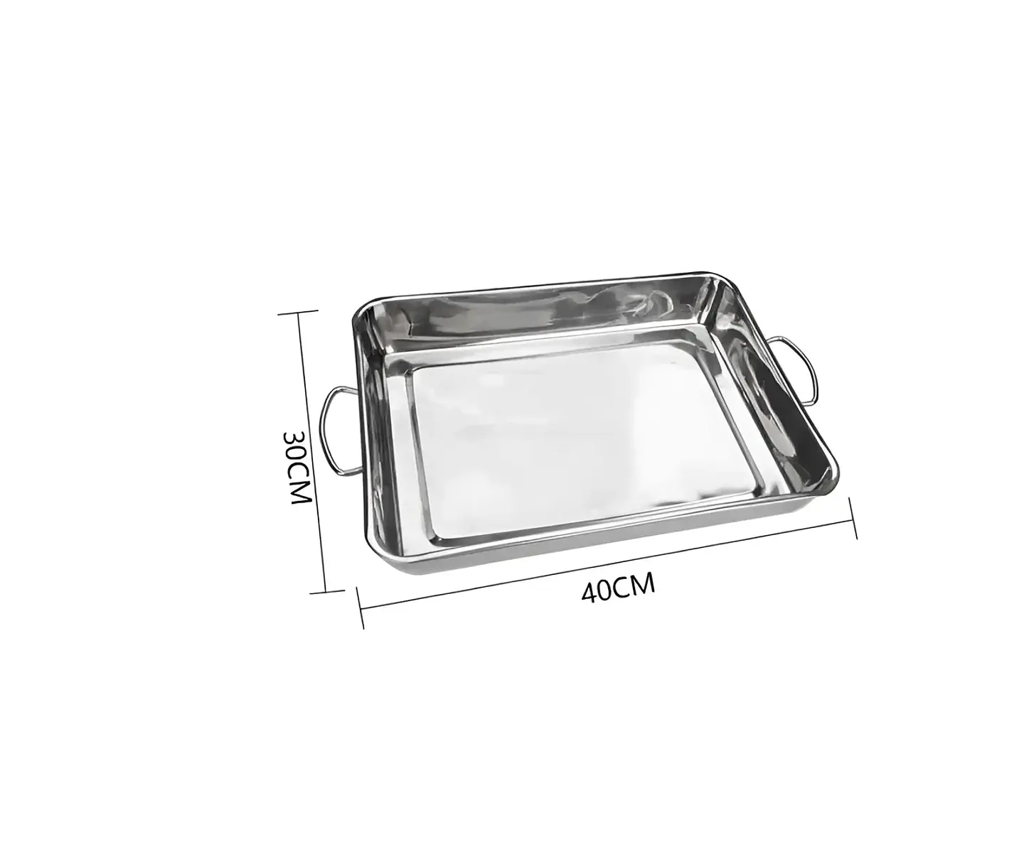 Fuente Asadera Acero Inoxidable 40x30 cm para Horno 4